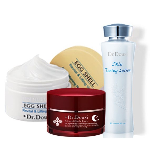 Dr.Douxi~ 完美保養3件組(薏沛健康機能水+賦活新生卵殼膜+凍齡熬夜奇蹟霜)
