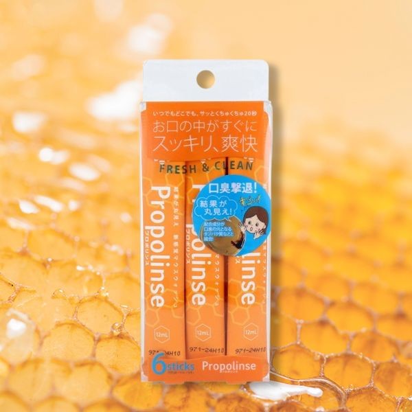 日本 Propolinse~漱口水原味蜂膠棒棒旅行組(12mlX6包)
