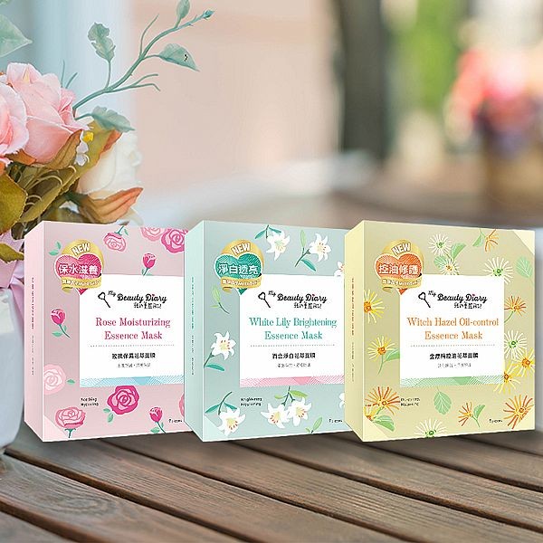 我的美麗日記~花萃面膜(7片入) 玫瑰保濕／百合淨白／金縷梅控油 款式可選