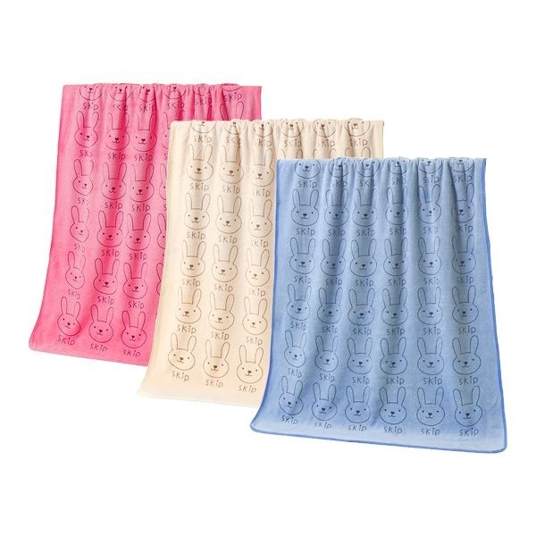 兔子大浴巾(140x70cm)1入 粉紅／米色／藍色／紫色 款式可選