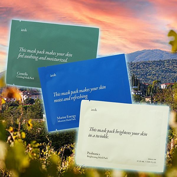 韓國 aroh 艾洛~海洋水活保濕／臻護提亮／積雪草清爽面膜(單片25ml) 款式可選