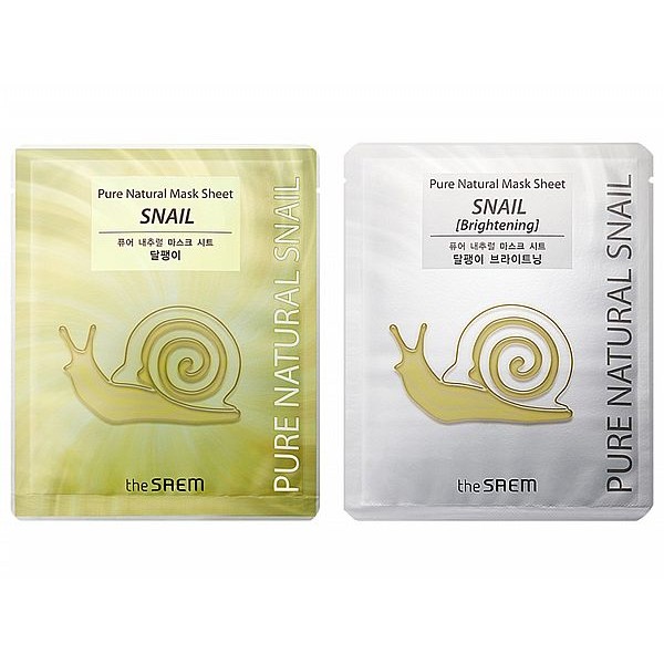 韓國 the SAEM 得鮮~淨白蝸牛精華面膜／溫和蝸牛精華面膜(20ml) 款式可選