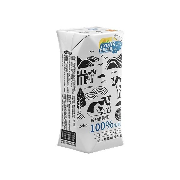 台東初鹿~保久乳(成分無調整)200ml(單瓶)利樂鑽包裝