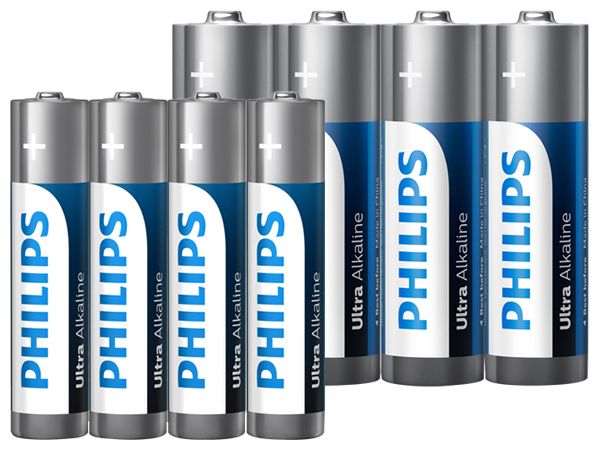 PHILIPS 飛利浦~Ultra Alkaline超鹼4號／3號電池(4入) 款式可選