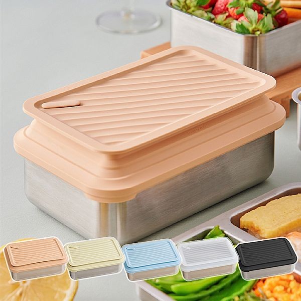 LiFE RiCH~(Double Box)可微波不鏽鋼便當盒1入(伸縮上蓋) 款式可選