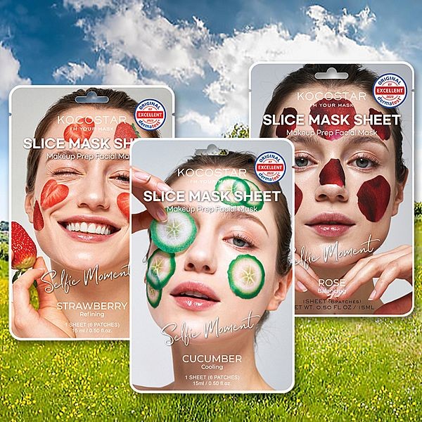韓國 KOCOSTAR 可可星~蔬果片／花瓣片狀面膜(15ml／6片入) 款式可選